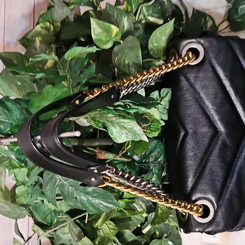 Rebecca Minkoff NWT 2 Faced Edie Black Maxi Quilted Chain Crossbody/Shoulder Bag - Picture 6 of 16